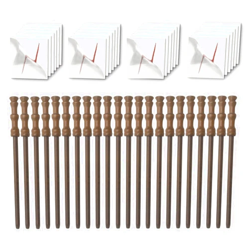 YoHold 24 Pieces Wand Pencils, 24pcs Lightning Bolt Scar Temporary Tattoo for Kid/Boys/Girls Magic Birthday Party Favors ,Goody Bag Filler,Halloween Decor,School Rewards(24pcs each)