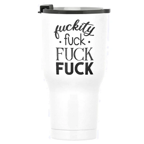 Futtest CavaStar Fuckity Fuck Fuck Fuck Tumbler - 30oz Stainless Steel Travel Tumbler - Insulated Coffee Tumbler