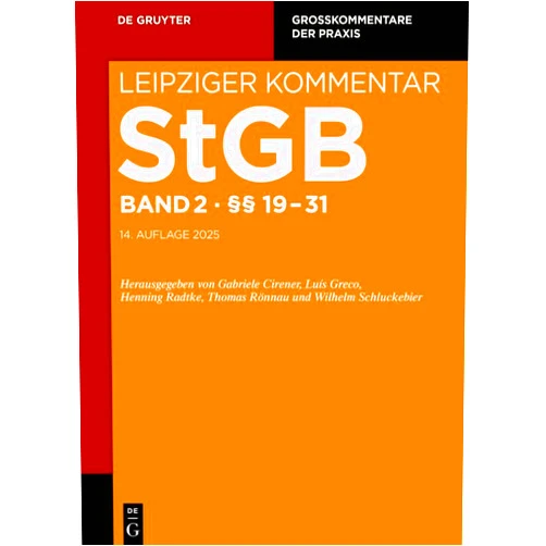 German Edition by Luís Greco (Editor), Johannes Koranyi (Editor), Alexander Linke (Editor), Uwe Murmann (Editor), Torsten Verrel (Editor) & 1 more Format: Kindle Edition §§ 19-31 (Großkommentare der Praxis) (German Edition)