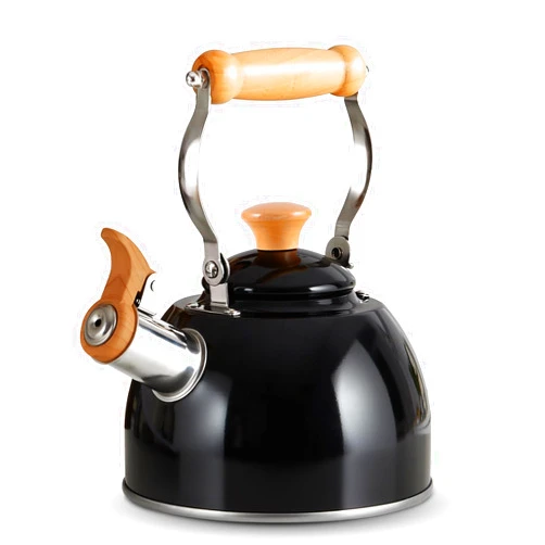 ROCKURWOK Tea Kettle, Tea Pot with Cool Touch Ergonomic Handle, Tea Kettle Food Grade Stainless Steel, Tea Kettle Stovetop, Kettle Teapot, Whistling Tea Kettle, Small Tea Kettle, 1.6 Quart (Black)