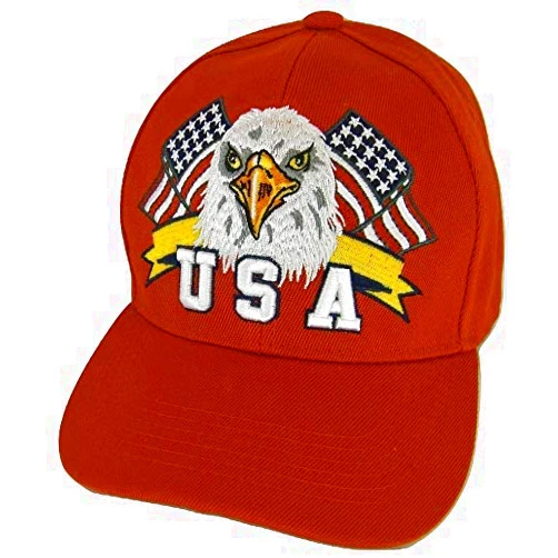 Joycap USA Men's Patriotic Eagle Head Adjustable Baseball Cap