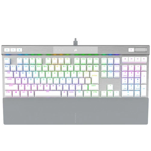 Corsair CH-910951A-JP USB K70 RGB PRO White Gaming Keyboard, 2022 Model, Uses Our Own OPX Axis, 8,000 HZ, Polling Rate Compatible, Removable Palm Rest white K70 PRO OPX