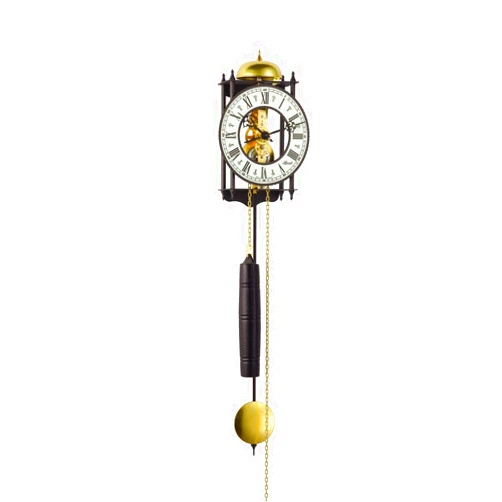 Qwirly Hermle RAVENSBURG Weight Driven Wall Clock 70974000711, Wrought Iron
