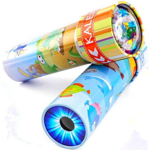 IKeelo Classic Tin Kaleidoscopes 2 Pack, Discover Hidden Animals, Crystal Clear View, Vintage Retro Toys in Gift Box