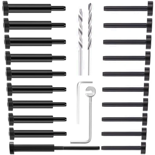 RiaYer 10Pair Black Invisible Cable Railing kit, Invisible Receiver and Swage Stud End, 1/8