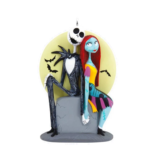 Hallmark Disney Tim Burton's The Nightmare Before Christmas Jack and Sally on Tombstone Christmas Ornament (0003HCM0845)