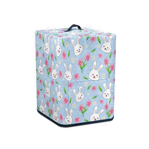 HUISEFOR Easter Bunny Air Fryer Dust Covers for Kitchen Sets, Small Kitchen Appliance Dust Cover with Top Handle and Pocket Easter Decorations for Tabletop Countertop