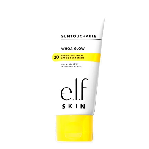 e.l.f. SKIN Suntouchable Whoa Glow SPF 30, Sunscreen & Makeup Primer For A Glowy Finish, Made With Hyaluronic Acid, Vegan & Cruelty-Free, Packaging May Vary, Sunlight