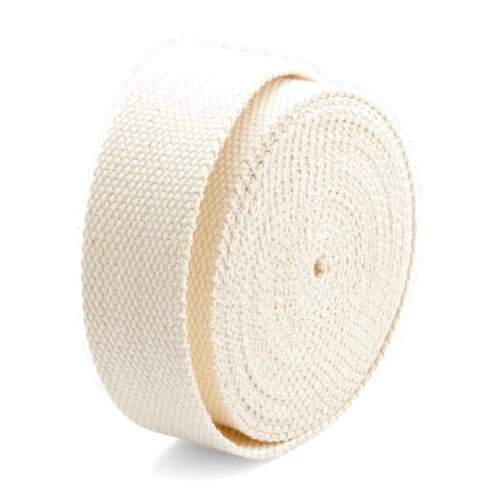 CRAFTMEMORE Natural Cotton Webbing Ribbon for Arts & Crafts, Fabric Purse Strap, Belting, Tote Bags (1 1/4 Inch, 5 Yards)