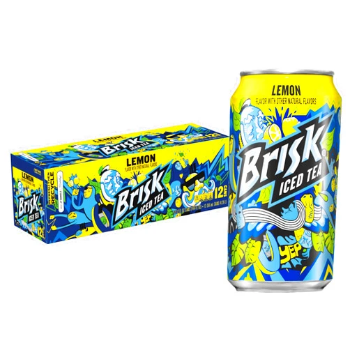 Lipton Brisk Lemon Iced Tea, 12 Fl Oz Cans (Pack of 12)