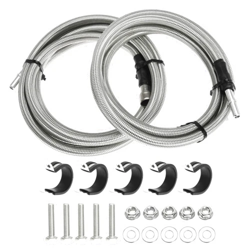 Viwerel Braided Fuel Line Kit Replace 819-816 15946184 15946199 for Dorman for Chevy Silverado 1500 2500 3500 2004-2010 for GMC Sierra 1500 2500 3500 2004-2010