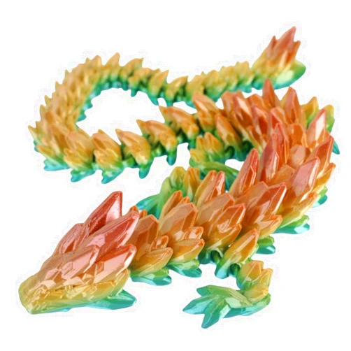 AXICIR 3D Printed Dragon 24inch Gemstone Dragon Dinosaur Christmas Fidget Toy Gifts for Adults Easter Basket Stuffers（24