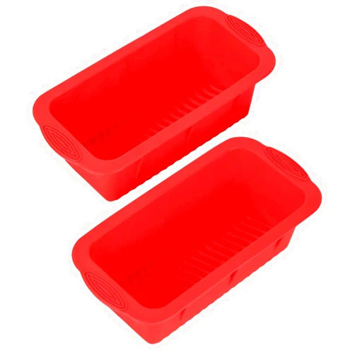 POPBLOSSOM Set of Two Nonstick Loaf Pan For Homemade Bread Making,Soap, Fudge, Meatloaf and more (2 Pack Bread Mold)