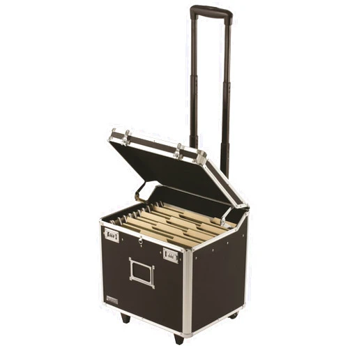 Vaultz Locking Mobile Business Case, Letter Size, 11 x 14.75 x 13.75 Inches, Black (VZ00348)