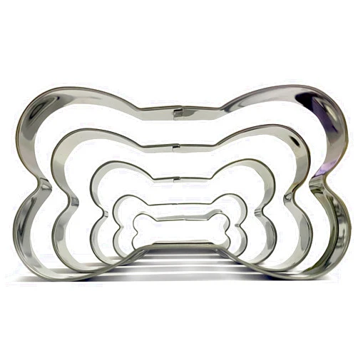 KSPOWWIN 5 Pieces Dog Bone Cookie Cutter, Stainless Steel Cookie Biscuit Cutter Set