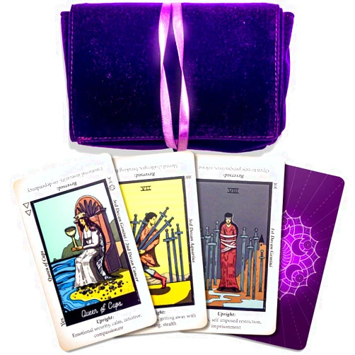 Joyadora Tarot Cards for Beginners - Tarot Deck -Tarot Cards with Meanings On Them - Includes Tarot Wrap for Deck Storage