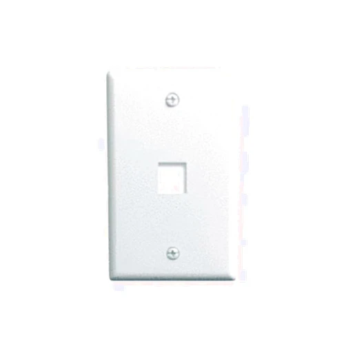 On-Q Legrand On-Q WP3401WH 1 Port Keystone Single Gang Wall Plate, Supports Keystone Insert, Screw-In Plastic, White