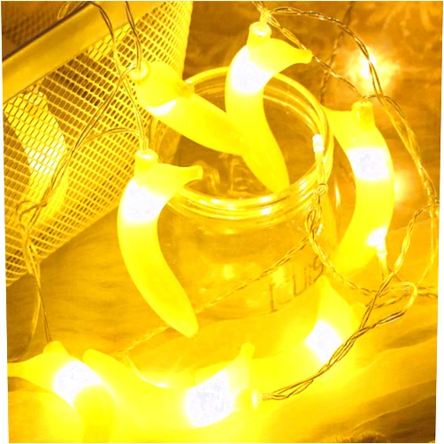 NINEFOX 59 inch Fruit Banana String Lights Flashing String Battery Powered Banana Lights for Wedding Home Birthday Garden Yard Patio Party Decorations Indoor Outdoor