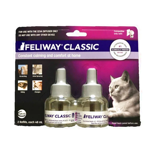 Feliway Classic Diffuser Refill for Cats | Constant Calming & Comfort at Home (2 Pack(48 ml))