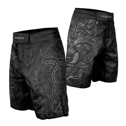AUREIKA Viking Fight Shorts Men's Boxing Trunk MMA BJJ Grappling Fitness Muay Thai Kickboxing Jiu Jitsu Shorts Men