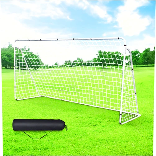 F2C Soccer Net 12 x 6 Soccer Goal for Backyard, Steel Frame for Kids, Adult Portable Shooting Training Aid with Carry Bag,Ground Stakes Waterproof