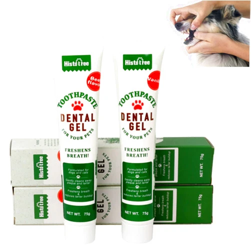 CUECOMER Pets Clinical Care Dental Toothpaste for Dogs and Cats, Soothes Inflamed Gums ,Safe for Puppies 2 Pack Fresh Breath Vanilla & Beef 2 Toothpaste