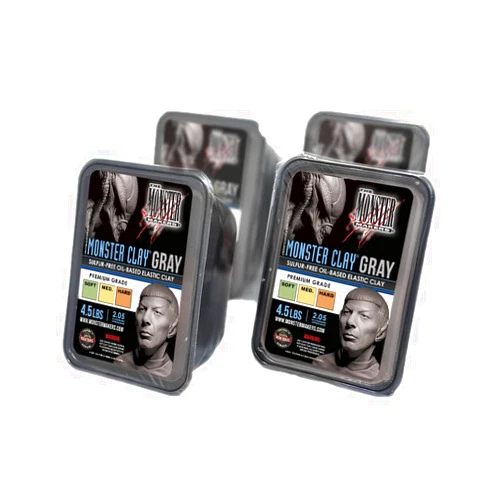 The Monster Makers Monster Clay Premium Grade Modeling Clay (Gray - Medium - 18lb case)