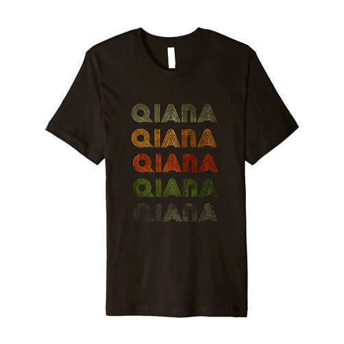 Love Heart Qiana Nametag Love Heart Qiana Tee Grunge/Vintage Style Black Qiana Premium T-Shirt