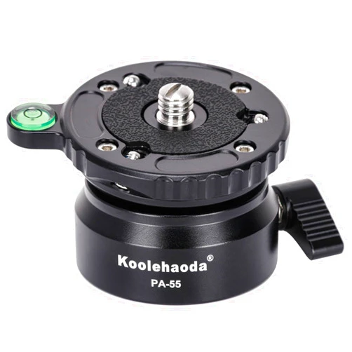 Koolehaoda Tripod Head Leveling Base Camera Leveler, Aluminum Half Ball Inclination 15°, 1/4
