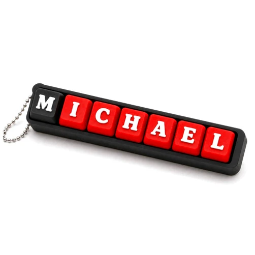 Customizedbee Custom Fidget Keyboard, Personalized 1-11 Key Click Toy, Custom Keycap Text & Color, Stress Relief KeyBoard, Unique Gift for Men Women Birthday Graduation（Gamer Black Red）