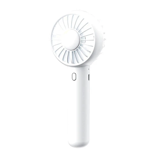 Gaiatop Mini Portable Fan, Powerful Handheld Fan, Cute Design 3 Speed Personal Small Desk Fan with Base, Lightweight Makeup USB Rechargeable Fan for Stylish Girl Women Travel Indoor Outdoor White
