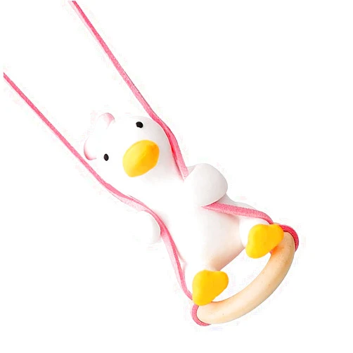 Tianyamingyue Swinging Duck Car Pendant Gypsum Swinging Duck Car Hanging Ornament Cute Flying Duck Car Interior Hanging Accessorie for Car Rear View Mirror