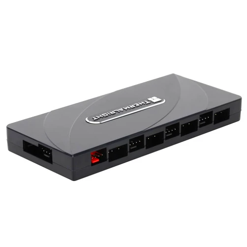 Thermalright Fan and ARGB HUB×8 Hub Controller Support 8 Groups of Fans,3Pin PC ARGB Fan Controller,PWM Fan Hub,SATA Power Cord Direct Input(12V 4pin RGB is not Supported),SATA Cable not Included