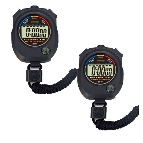 Pgzsy 2 Pack Multi-Function Electronic Digital Sport Stopwatch Timer, Large Display with Date Time and Alarm Function,Suitable for Sports Coaches Fitness Coaches and Referees,Pgzsy