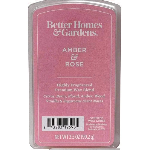 Generic Better Homes & Gardens. Better Homes and Gardens - Amber and Rose 3.5oz Scented Wax Cubes