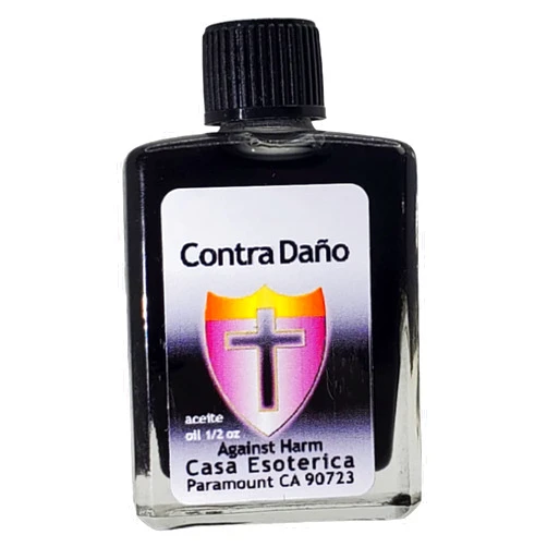 MAGICK SPACE Against Harm Oil (Contra Dano Aceite) Spiritual Anointing Oil by CASA ESOTERICA MAGICK SPACE - Protection Spell - Shield from Negative Energy & Threats-0.5 FL OZ (1 Pack)