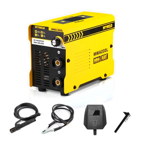 MYYWELD Mini Welder Machine Portable Upward LCD Display MWA-200L ARC Welding Machine,110V MMA Welder machine with Hot Start, Arc force, Anti-Stick MYYWELD