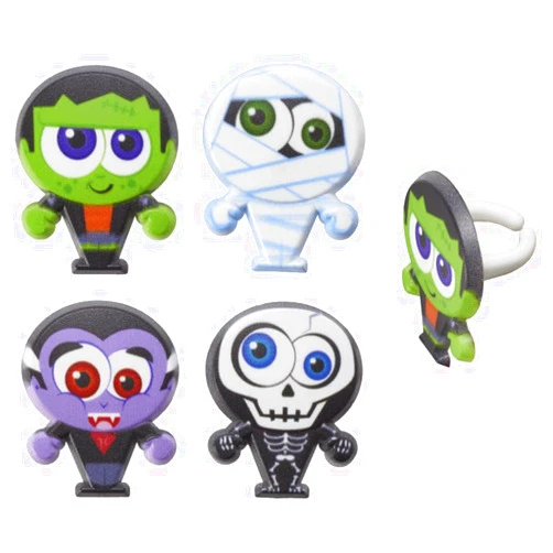 Generic Halloween Party Favors Monster Rings Cupcake Toppers - 24 count