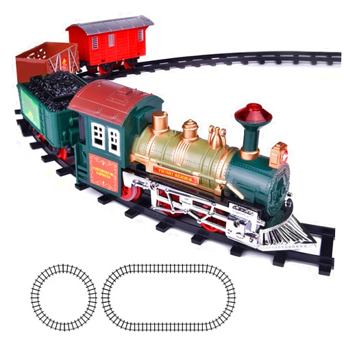 ArtCreativity Electric Train Set for Kids - Battery-Operated Toy with 4 Cars and Tracks - Durable Plastic - Cute Christmas Holiday Train for Under The Tree, Great gift Idea for Boys, Girls, Toddlers