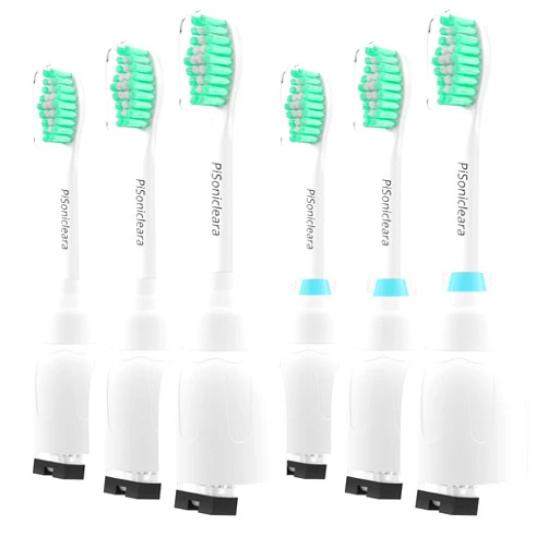 Pisonicleara Replacement Toothbrush Heads(6 Pack) Compatible with Philips Sonicare E-Series Essence CleanCare Elite Advance hx7022/66 Xtreme Brush Refill hx7001