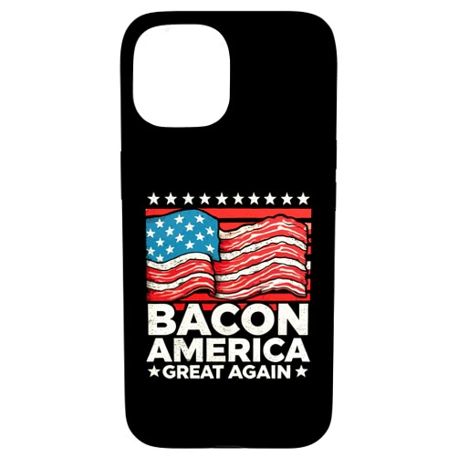 BBQ Designs By ShirtZilla iPhone 15 Bacon America Great Again Shirt Funny Barbecue BBQ 2024 Case