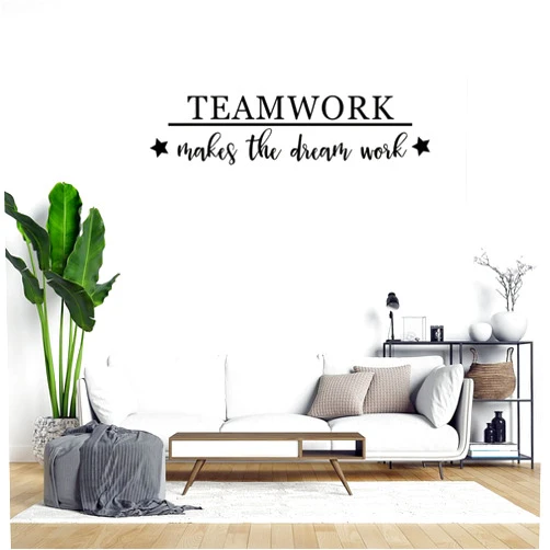 Generic Teamwork Makes The Dream Work Wall Decals Inspirational Quotes Vinyl Wall Art Decor Stickers for Kids Rooms Girls Boys Office Nursery