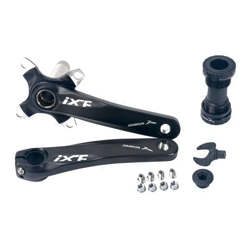 JIANKUN Bike Crank Arm Set 170mm 104 BCD with Bottom Bracket Kit and Chainring Bolts for MTB BMX Road Bicycle, Compatible with Shimano, FSA, Gaint (Black)