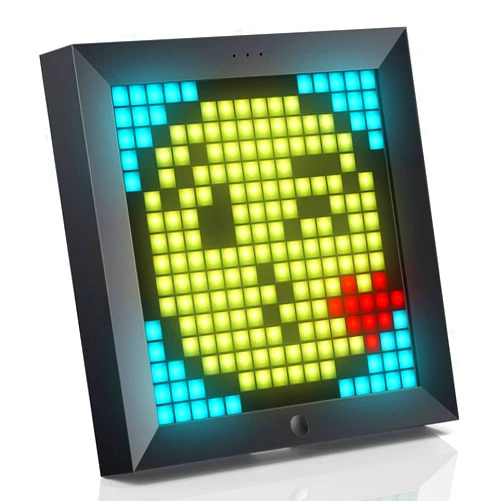 Divoom Pixoo - Pixel Art Digital Picture Frame with 16x16 LED Display APP Control - Cool Animation Frame Wall/Desk Mount for Gaming Room & Bedside Table -Black