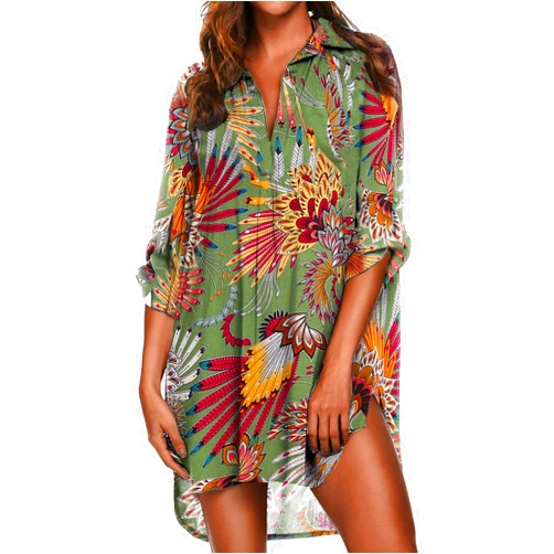 Ekouaer Women's Swimsuit Beach Cover Up Shirt Bikini Beachwear Bathing Suit Beach Dress