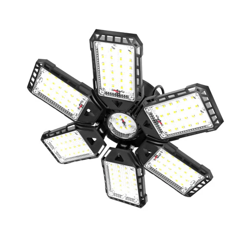 Aoretic LED Garage Lights 1 Pack -180W, 18000LM 6500K Led Shop Light with 6+1 Deformable Panels, Basement Barn Light Garages Ceiling Lights, E26/E27 for Garage, Warehouse, Shop