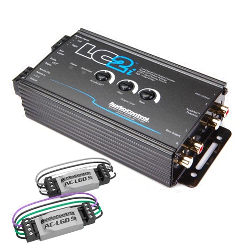 AudioControl LC2i 2 Channel Line Out Converter with Accubass and Subwoofer Control with 1 Pair AudioControl AC-LGD 60 Load generating Device