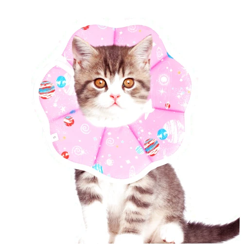 Johoxton Cat Cone Cat Cone Collar soft Cat Recovery Collar After Surgery Cat Cones to Stop Licking Cat Donut Collar E Collar for Cats Puppy Dog (S, pink)