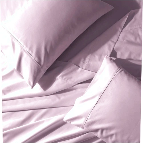 Royal Tradition Solid 300-Thread-Count, 100-Percent Cotton Percale California King Bed Sheets Set, Lilac