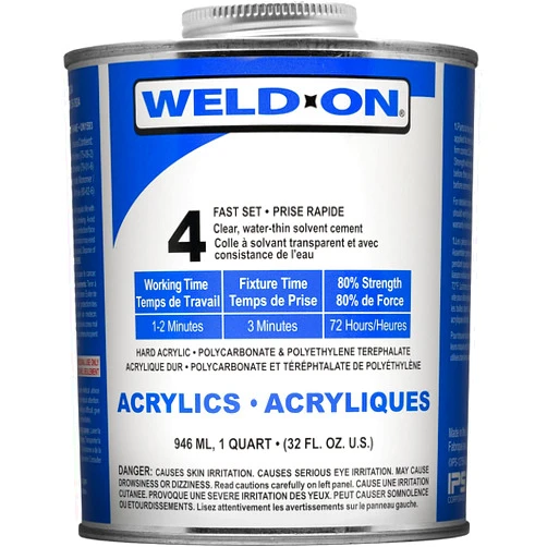 Plastic-Craft SCIGRIP IPS Weld-On #4 Adhesive (Quart) with Applicator Bottle and Needle